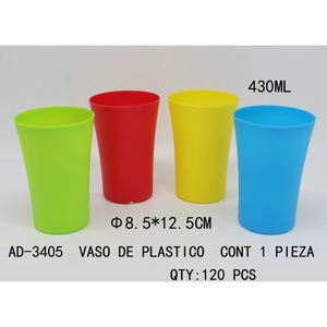 Vasos de Plástico PE CASAMAX WL AD-3405 en Colores Surtidos, Capacidad de 430 ml, Proveedor de Artículos para Bebidas, Vasos Elegantes, de Lujo, Ecológicos - Product Image 1