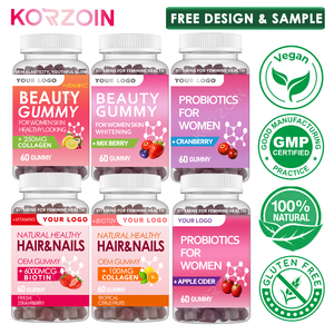 Gomitas Multivitamínicas OEM para el Cabello y la Salud de la Piel de la <span class=keywords><strong>Mujer</strong></span>, Suplemento Herbal para la Salud, Productos para la <span class=keywords><strong>Menopausia</strong></span> para Mujeres con Probióticos - Product Image 1