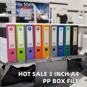 A4 Lever Arch File <b>Folder</b> PVC Coated <b>Ring</b> <b>Binder</b> Hard Paper Document Organizer Office School Use - Product Image 2