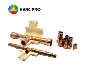 ข้อต่อทองแดงรูปตัว T ทนทาน สำหรับระบบ HVAC ท่อทำความเย็น รุ่น ME ข้อต่อเครื่องปรับอากาศ ตัวแยกท่อทนทาน - Product Image 6