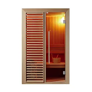 MEXDA 2 व्यक्ति छोटे ठोस लकड़ी परिवार सूखी भाप सॉना कमरे सॉना हीटर स्टोव Saunas घर WS-1508