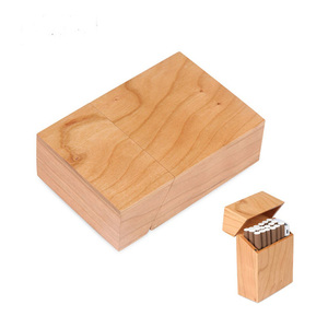 Caja de almacenamiento clásica personalizada para cigarrillos, cajita de madera con tapa de nogal negro, embalaje para cigarrillos - Product Image 6