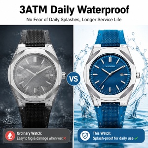 Relojes Deportivos Analógicos <span class=keywords><strong>para</strong></span> Hombre con Correa de Silicona de Lujo, Resistentes al Agua, en Negro, Rojo y Azul, con Diseño de Lujo - Product Image 5