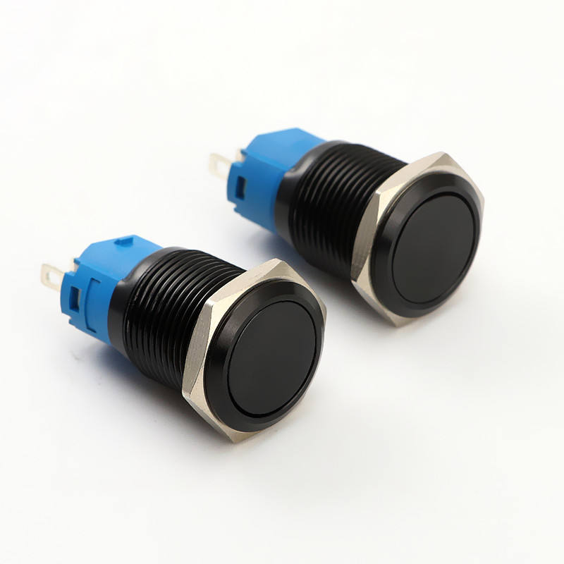 Manufacturer Direct Black 16mm Momentary Switch 3A/250vac 16mm Switch Reset Start Push Button
