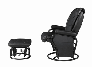 2024 Faux Leather <strong>Recliner</strong> <strong>Chair</strong> with <strong>Footstool</strong> Powder Coating Base with Cover <strong>and</strong> Matching Ottoman - Product Image 4