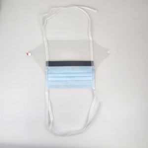 Testa Loop clinica ospedaliera odontoiatrica Anti-fluido esame monouso mascherina chirurgica con visiera in plastica trasparente - Product Image 4