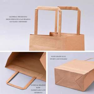 New Design Food Grade Packaging Greaseproof Grease Proof Packing Kraft Paper Bread <b>Bag</b> With Clear Window - Product Image 4