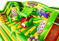 Ciudad de Diversión Inflable Comercial con Temática de Dinosaurios, Castillo Inflable Grande de PVC, Parque de Atracciones para Niños, Alquiler para Fiestas