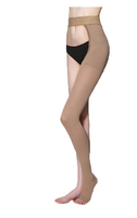 Collants de compression médicale pour femmes à bout ouvert, écologiques, antibactériens, respirants, en spandex et coton, pour les varices et les gonflements