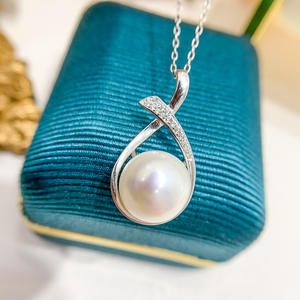 Colgante de Plata S925 con Cuentas de 11-12 mm, Accesorios de Perlas para DIY, Base Vacía para Collar de Jade de Moda, Colgantes de Diamantes 30505 - Product Image 2