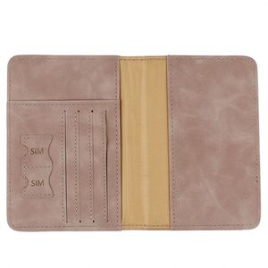Étui de protection en cuir PU avec logo gaufré, blocage RFID pour cartes bancaires/Visa, cartes d'identité et passeports - Product Image 4
