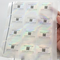 Étiquette anti-contrefaçon personnalisée en 3D avec effet laser transparent à usage unique, avec code QR, autocollants holographiques