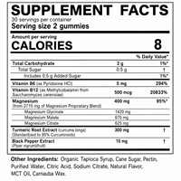 Gummies de Magnésium Tri-Plex pour Adultes Marque Blanche B6 B12 Curcuma Soutien Musculaire Nerveux Sommeil Stress Mangue 60 Gummies OEM