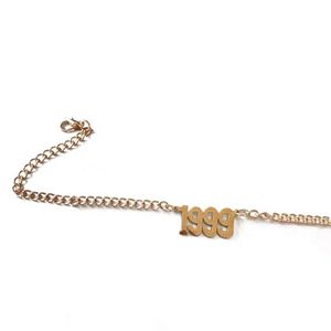 Cavigliera personalizzata all'ingrosso in acciaio inossidabile nome personalizzato particolare anno cavigliera in oro Design <span class=keywords><strong>per</strong></span> donne e ragazze - Product Image 6