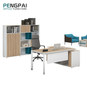 Oficina Muebles de lujo Escritorio de oficina en forma de L Mesa de oficina blanca Escritorio de gerente ejecutivo - Product Image 2