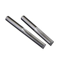 Fraise droite à deux cannelures pour bois, outils de gravure CNC, fraise à queue en carbure pour machine de découpe, OEM/ODM, revêtement TiN