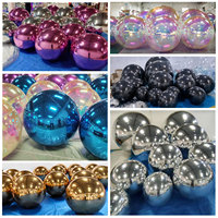 Boule miroir gonflable géante en PVC argenté personnalisée, ballon sphérique décoratif
