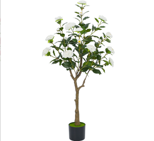 Planta Artificial de Camelia Verde con Follaje de PE Resistente a los Rayos UV, Altura Personalizada, Ecológica, Ignífuga, con una Vida Útil de 10 Años - Product Image 4