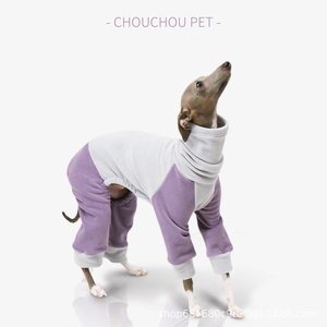 <span class=keywords><strong>Manteau</strong></span> d'hiver doux et extensible bicolore <span class=keywords><strong>pour</strong></span> chiens de race Italian Greyhound et <span class=keywords><strong>Whippet</strong></span>, col montant, chaud, quatre pattes, tenue décontractée - Product Image 5