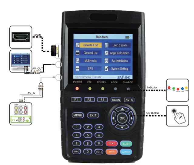 DMB-6916 HIgh Quality DVB-SS2 HD Satellite Finder
