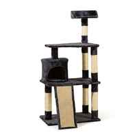 Arbre à chat multi-niveaux de luxe, écologique et durable, en velours, avec poteaux en sisal et structure d'escalade en peluche pour grands chats, pour salon