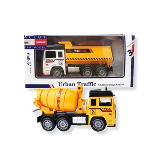 Mobil mainan Diecast, mobil mainan tarik mundur Model mesin api/truk polisi