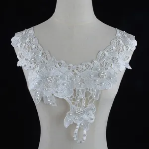 Factory direct water soluble Milk Silk fashion 3D beads collar Embroidery color corsage lace garment clothes &Accessories