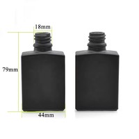 Givré noir rectangulaire 30ml soins de la peau essence huile essentielle parfum emballage cosmétique bouteille en verre