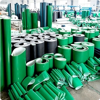 Fabricants de bandes transporteuses en PVC à motif gazonné, haute résistance à l'abrasion et stables, pour lignes d'assemblage automatisées générales