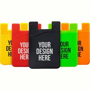 Cartera para Teléfono Celular con Logotipo Personalizado, Porta Tarjetas de Crédito de Goma Portátil, Estilo Simple, Impresión Serigrafiada, Regalos Promocionales - Product Image 1