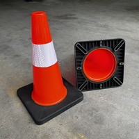 Cône de signalisation routière en PVC durable et réfléchissant, élastique, 12, 18, 28, 36 pouces, blanc, de qualité ingénierie, pour la sécurité et la prévention des collisions