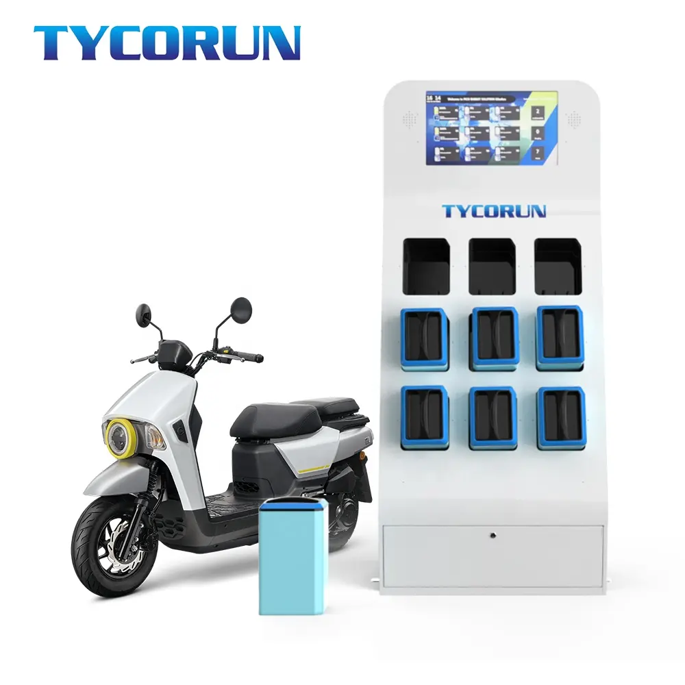 Tycorun armoire de charge publique module d'échange de batterie ev scooter moto ebike batterie solaire échange station de charge