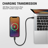 Cable USB C a C de 1M, Material TPE, Carga Rápida 3A, Transferencia de Datos 480 Mbps, Color Negro, para iPhone 16 15 iPad Laptop Samsung