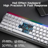 Clavier de jeu filaire OEM ODM Hero 68 HE à effet Hall avec interrupteur magnétique, mode de déclenchement rapide, taux de polling 8 kHz, touches PBT
