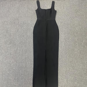 Vestido de Festa Luxuoso com Bordados, Decote Quadrado Sexy, Sem Mangas, Comprimento até o Tornozelo, Vestido de Dança Formal para Festas e Formaturas - Product Image 6