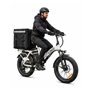 Bicicleta Eléctrica de Carga con Llantas Gruesas de 20 Pulgadas, 200 km de Autonomía, Motor de Alta Velocidad, Bicicleta para Reparto de Comida - Product Image 1