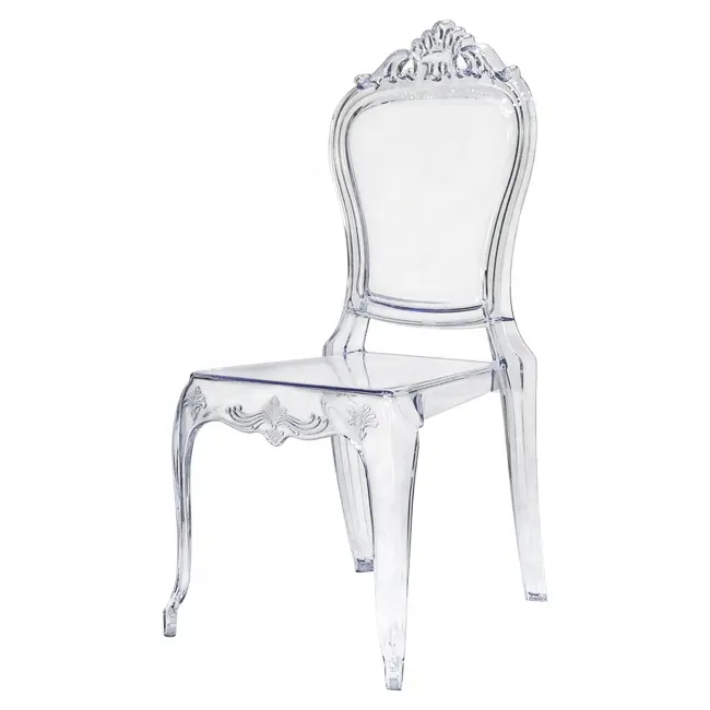Новый дизайн, прозрачный акриловый свадебный стул с короной