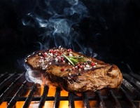 Parrilla Kamado de Carbón Auplex Premium Moderna de Cerámica con Acabado Mate, Serie Ultra, Resistente, de 18/22/27 Pulgadas, con Carrito, para Cocina al Aire Libre