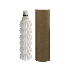 Volant de badminton <span class=keywords><strong>MASTER</strong></span> N°6 en plumes de dindon naturelles, classe B, <span class=keywords><strong>super</strong></span> durable, 12 paquets, pour intérieur et extérieur, en fibre de bois, vente chaude en usine - Product Image 3