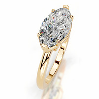 Bagues en argent sterling 925 plaqué or 18 carats, bague de fiançailles marquise 2 carats VVS en moissanite, bijoux pour femmes
