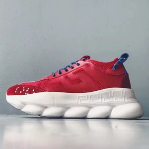 Baskets Dad Sneakers Unisexe à Semelle Large et Épaisse, Chaussures Décontractées à Plateforme Color Block, Doublure Coton, Cuir, Baskets de Sport Vsace - Product Image 3