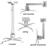 Support de projecteur multifonctionnel à suspendre, support de projecteur universel pour bureau, plafond, mur, réglable en hauteur, angle d'inclinaison