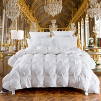 Hôtel de luxe et maison couette douce rose couette duvet de canard d'oie plissé couette