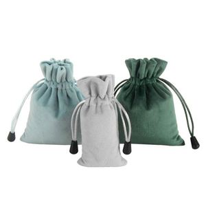 Custom logo Velvet Jewelry Drawstring Pouchexquisite Small Storage <b>Bag</b> for Elegant Packaging <b>Mirror</b> Velvet Drawstring Dust <b>Bags</b> - Product Image 5