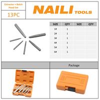 6 pièces industriel bricolage carré vis extracteur ensemble personnalisable OEM & ODM endommagé boulon forets outils de retrait cassé vis dissolvant