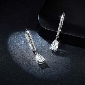 Recién llegado, pendiente de Plata de Ley 925 con piedra de circonita cúbica para regalo de mujer y Niña - Product Image 5