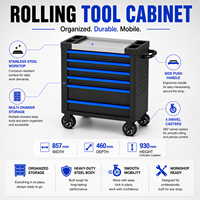 Chariot à outils roulant à 6 tiroirs, très demandé, pour réparation automobile, garage et atelier