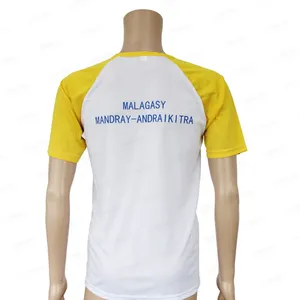 男性用ユニセックススタッフTシャツコットンポリエステルTシャツプリント刺繍デザインのカスタム格安Tシャツユニフォーム