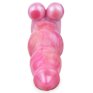 Gemengde kleuren siliconen hondenpenis dildo set mannelijke seksproducten met gevoerde kuisheidslot charmante seksspeeltjes voor plezier - Product Image 3