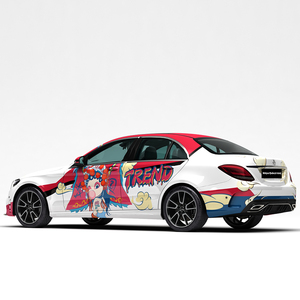 WRAPMASTER 1.52*20m Stiker Pembungkus Kendaraan Kustom PET Berubah Warna Pola Komik Pembungkus Mobil Vinyl Stiker Film Pembungkus Kendaraan - Product Image 4